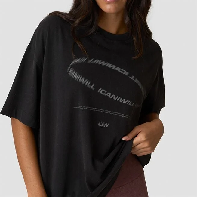 Футболка оверсайз на каждый день Черная