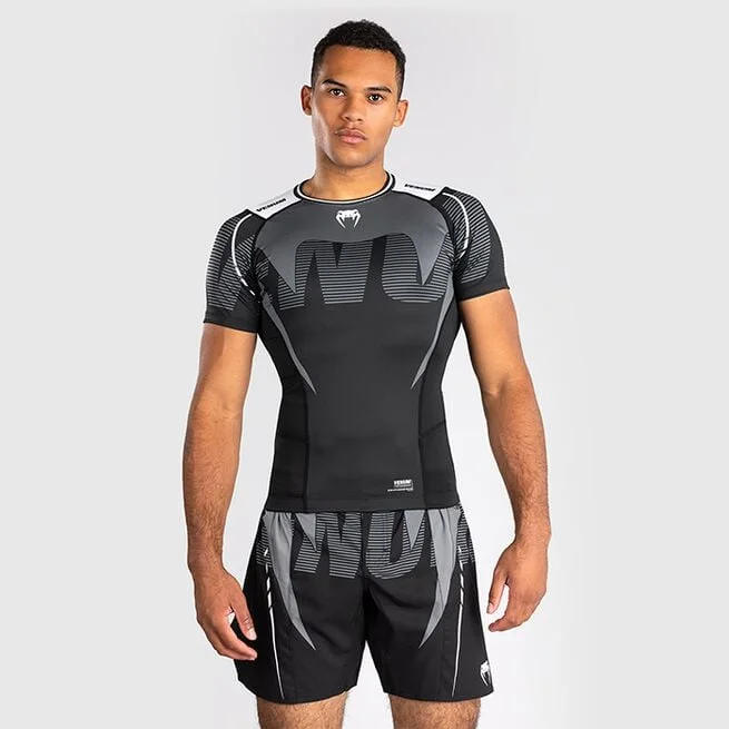 Рашгард Venum Adrenaline с коротким рукавом Черный Серый