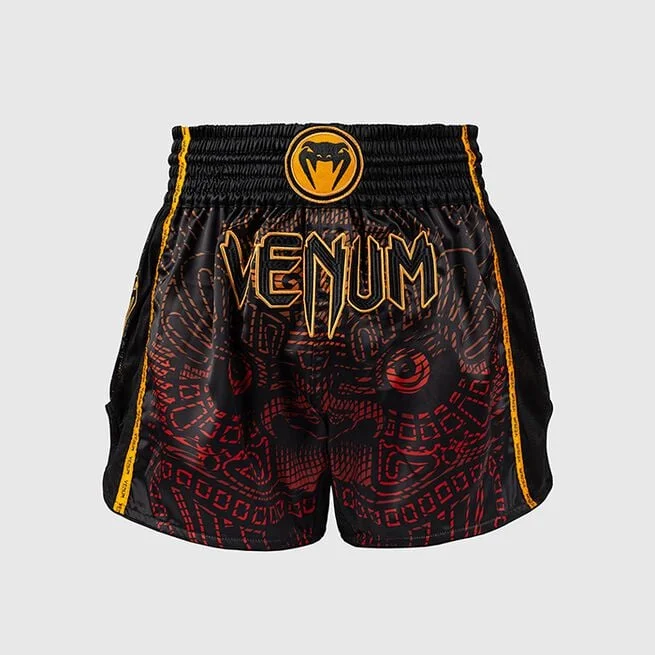 Шорты для тайского бокса Venum Quetzal Fury Черный Красный Оранжевый
