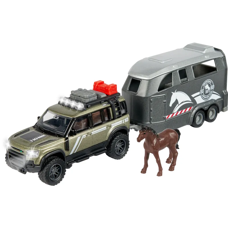 Игрушка: Автомобиль Land Rover и прицеп Majorette 25 см