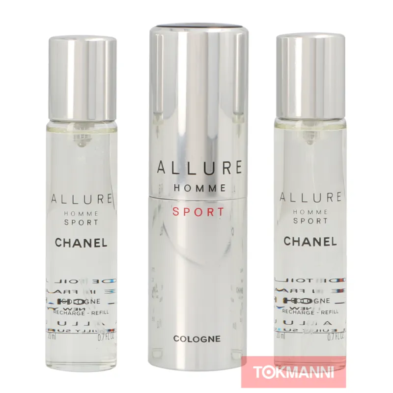 Подарочный набор, Chanel 60 мл Allure Homme Sport Edt Twist and Spray 3 x 20 мл