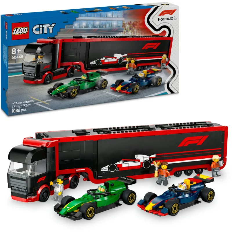 LEGO City Formula 1 60445 F1®-грузовик и F1®-автомобили RB20 и AMR24