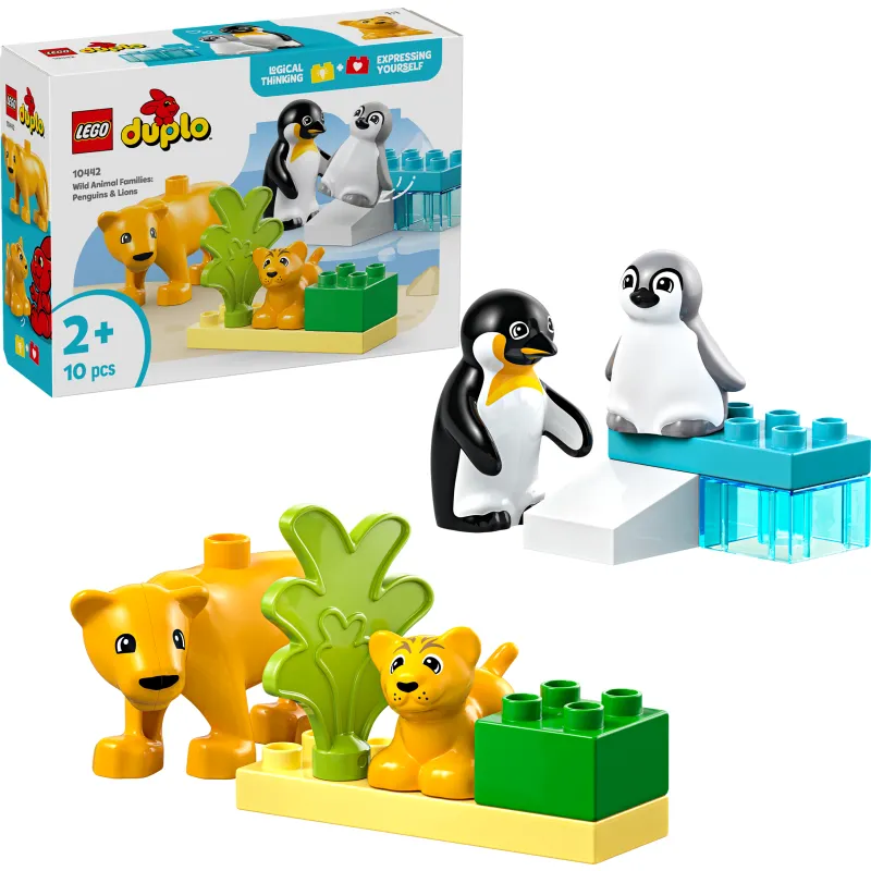 LEGO DUPLO Town 10442 Семьи диких животных: пингвины и львы
