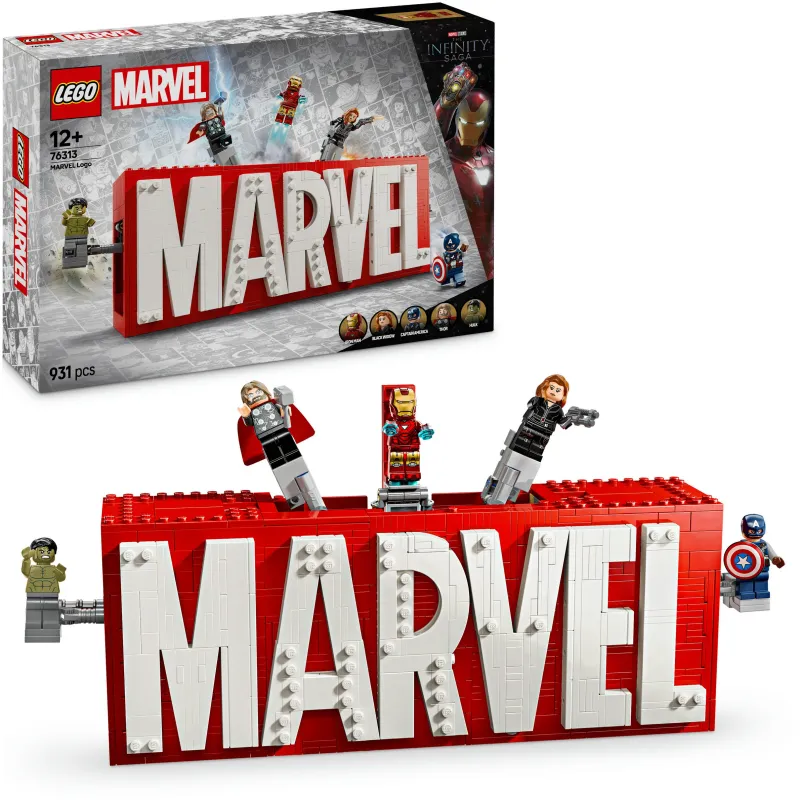 LEGO Super Heroes Marvel 76313 MARVEL-логотип и минифигурки