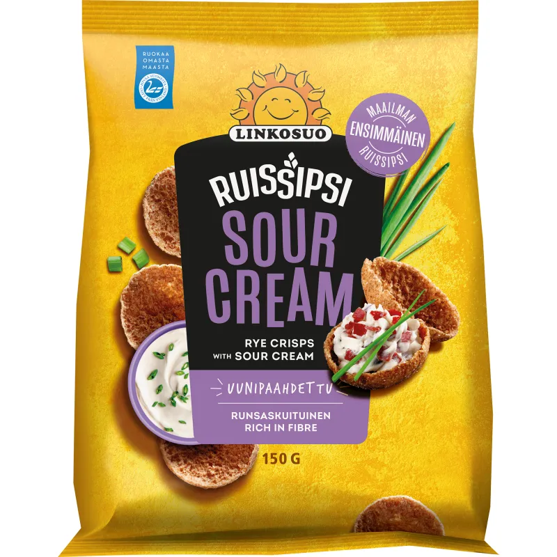 Хлебные чипсы Linkosuo 150 г Сметана