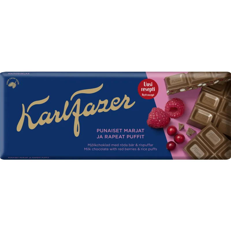 Шоколадная плитка Fazer 180 г красные ягоды