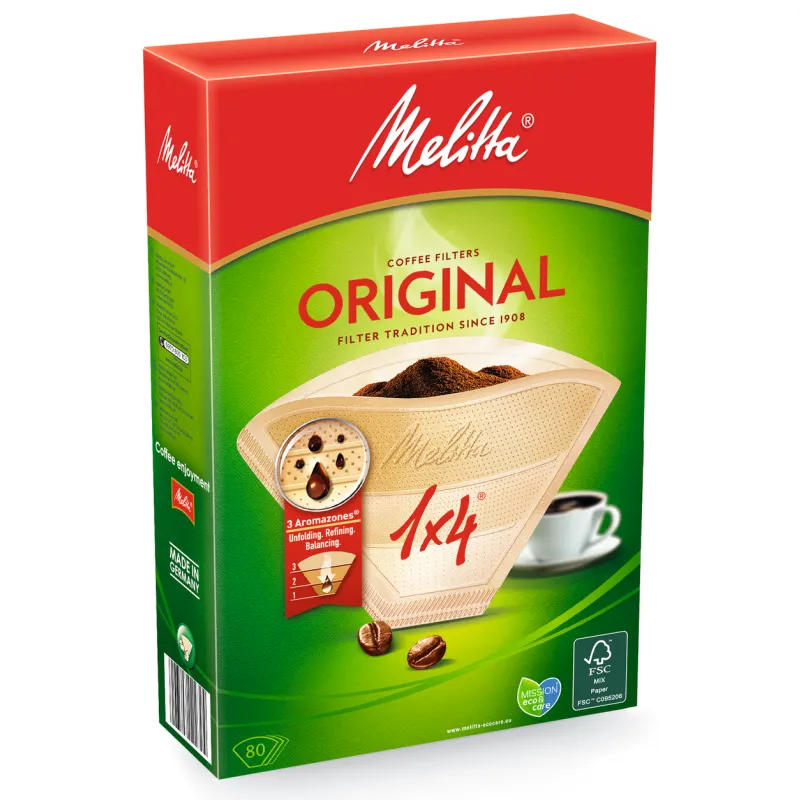 Фильтр-пакеты Melitta 80 шт 1x4 коричневые