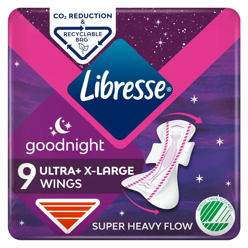 Гигиенические прокладки Libresse 9 шт Ultra Night Extra Wing