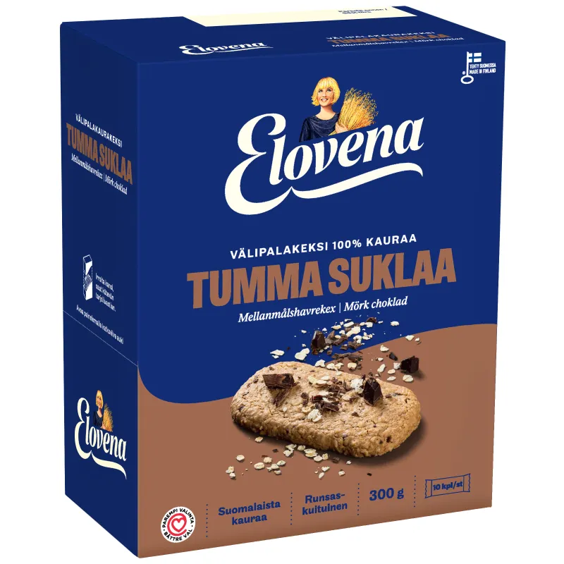 Перекус Elovena 10 x 30 г тёмный шоколад