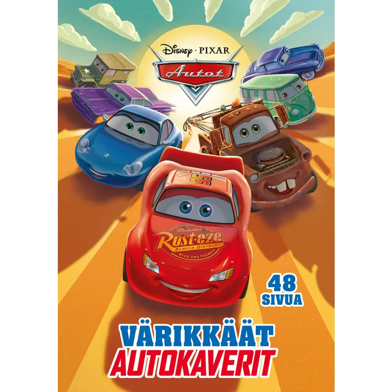 Раскраска Автомобили: яркие автодрузья