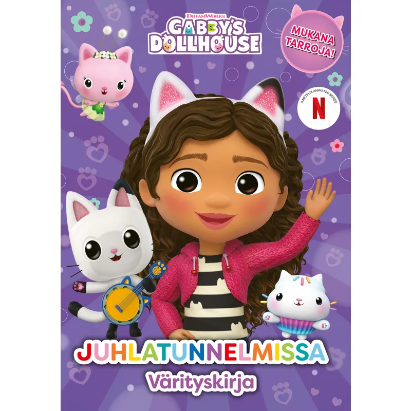 Раскраска Gabby’s Dollhouse в праздничном настроении