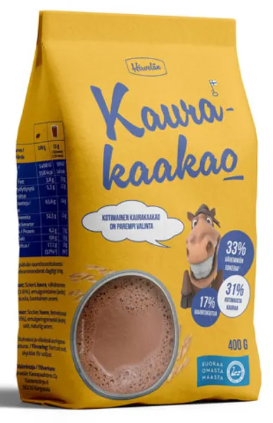 Hirvelän Oat Cocoa овсяный какао напиток, 400 г