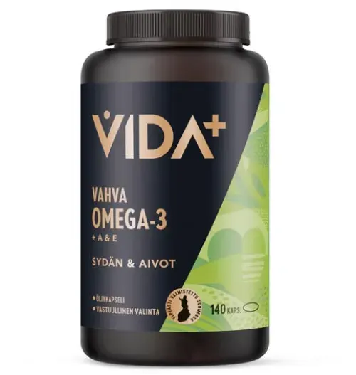Vida+ Усиленный комплекс Омега 3 + витамины A и E 140 капс
