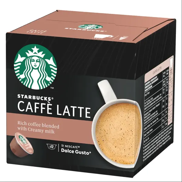 Starbucks Nescafe Dolce Gusto Caffe Latte Kahvikapseli 12 kpl