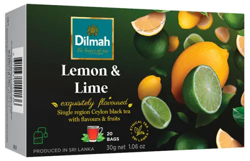 Чай Dilmah «Лимон–Лайм» 20×1,5 г
